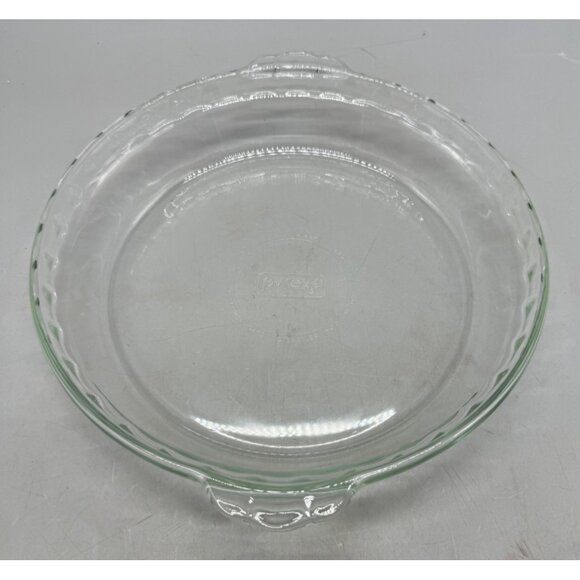 Pyrex 9.5" Clear Glass Pie Plate Dish Oven Microwave Safe READ - Picture 4 of 5